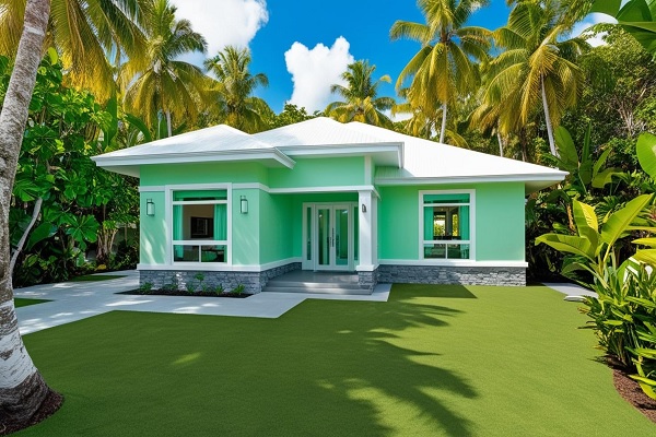 Cool Mint Green Exterior Home Color