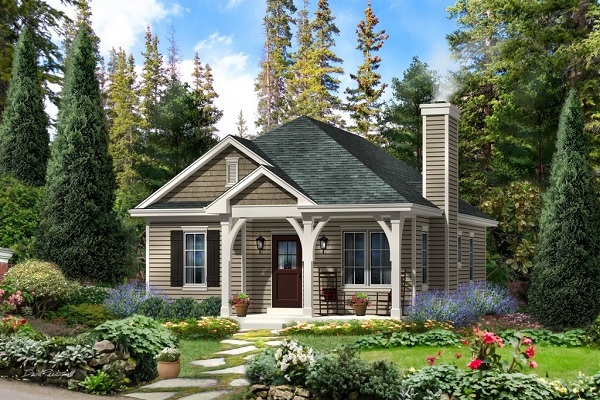 Cottage Style Front Elevation Design