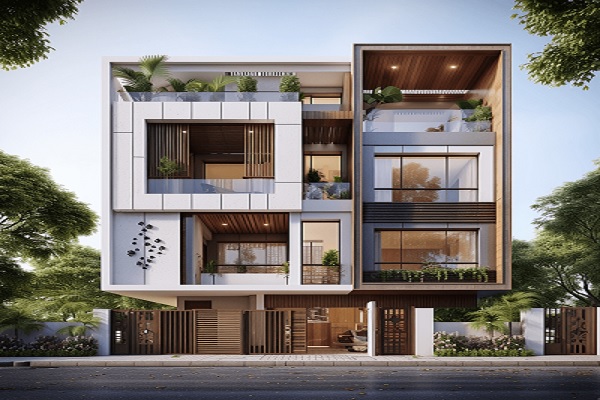 Double Floor House Front Elevation Design