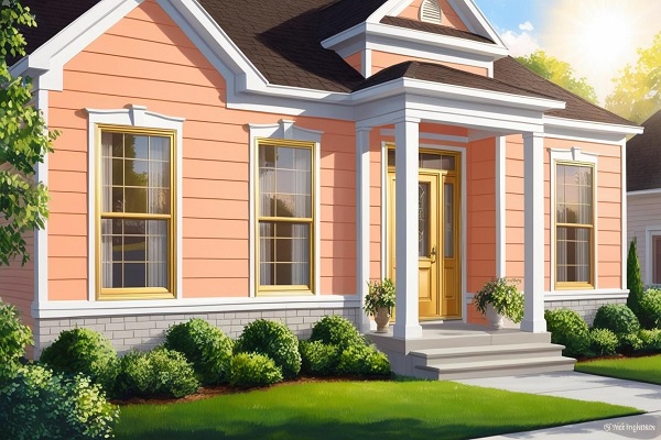 Peach Exterior Home Color