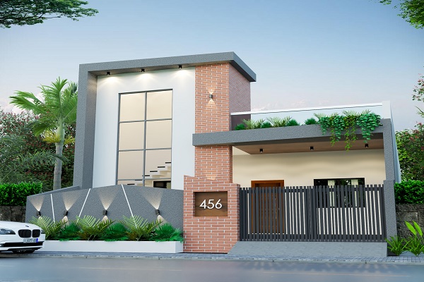 Single Floor Home Front Design