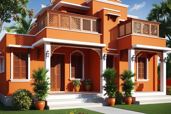 Terracotta Orange Exterior house color