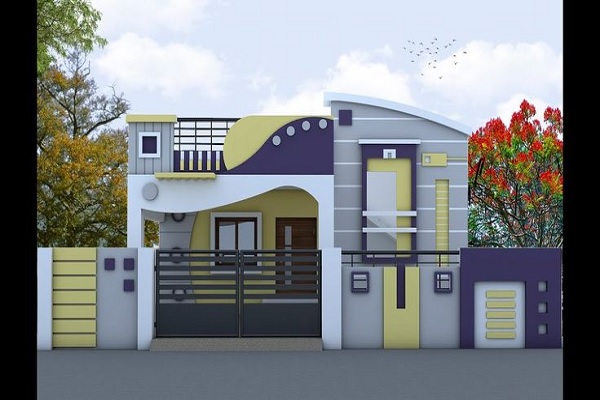 Village Single Floor Home Front Design