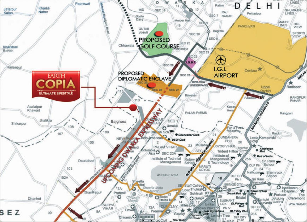 Earth Copia Location Map Image