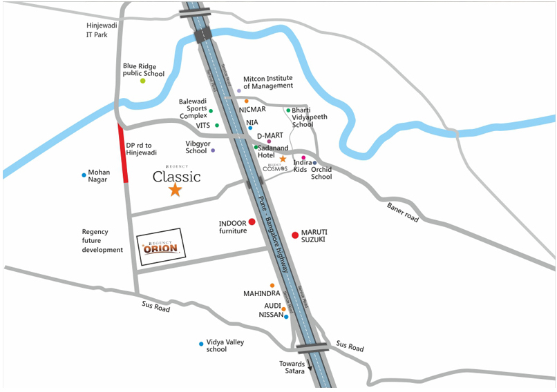Regency Orion Location Map Image