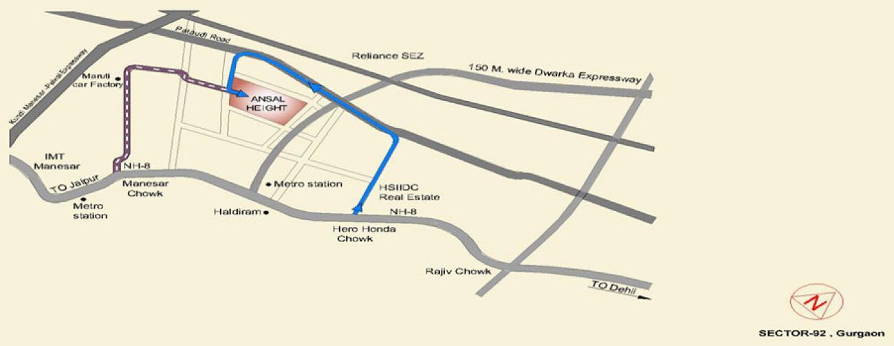Ansal Height Location Map Image