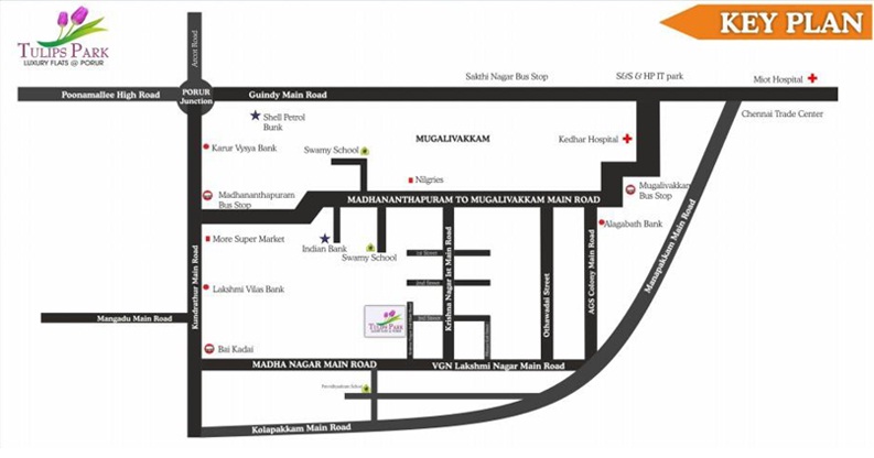 Jkb Tulips Park Location Map Image
