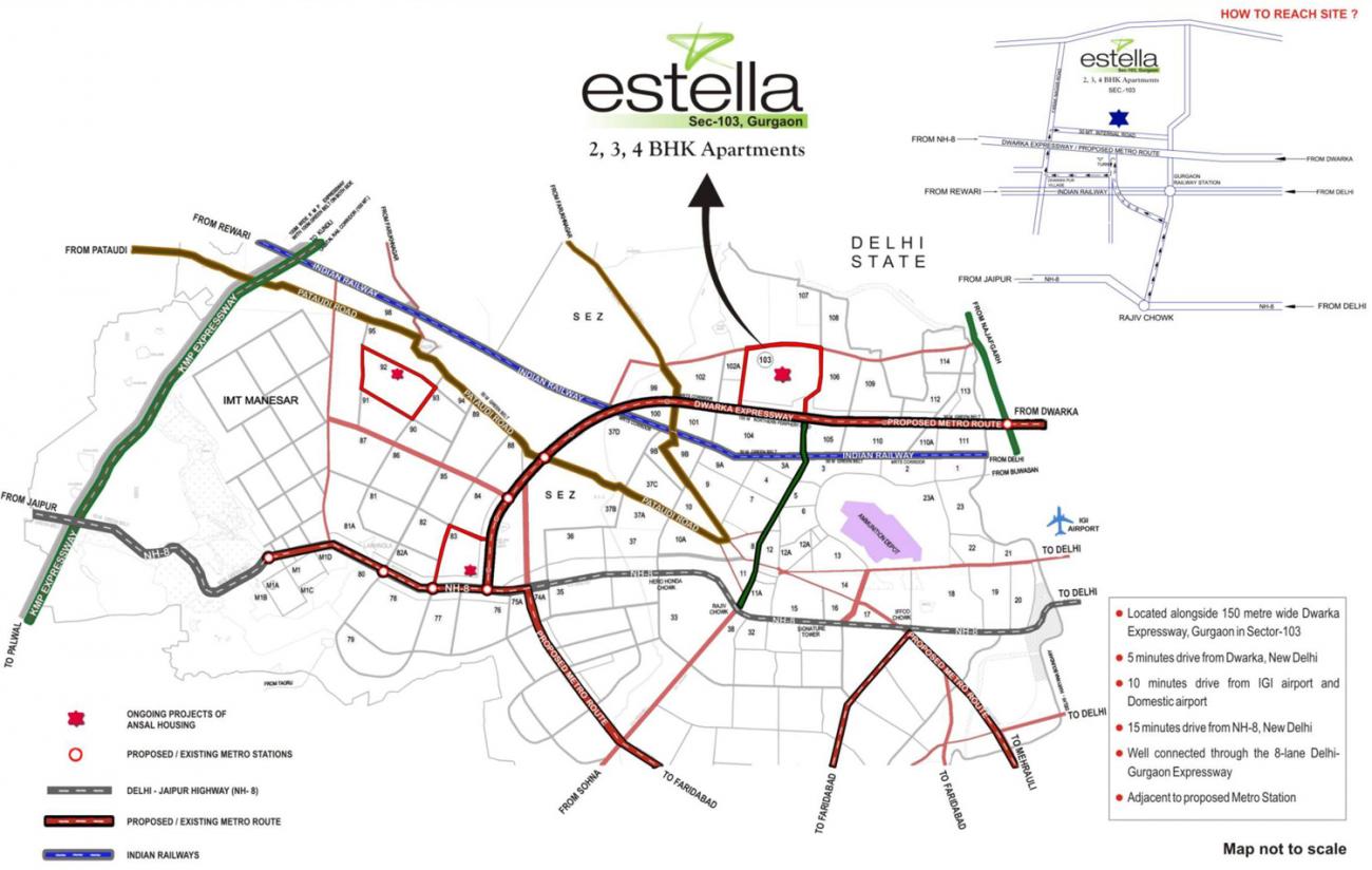 Ansal Estella Location Map Image