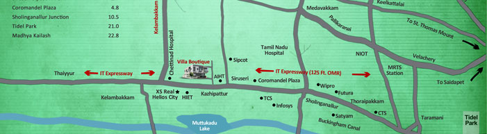 XS Real Villa Boutique Location Map Image