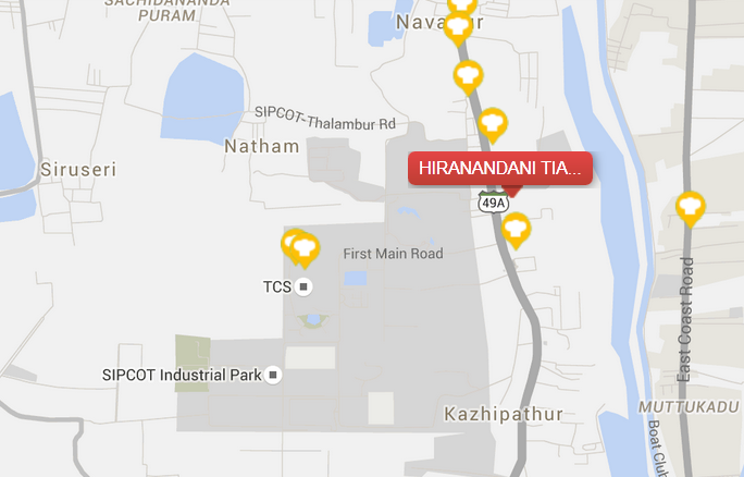 Hiranandani Tiana Location Map Image