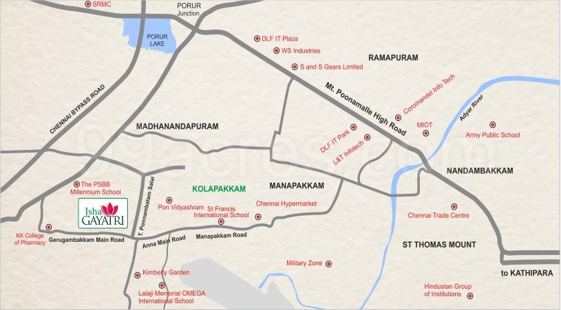 Isha Homes Isha Gayatri Location Map Image