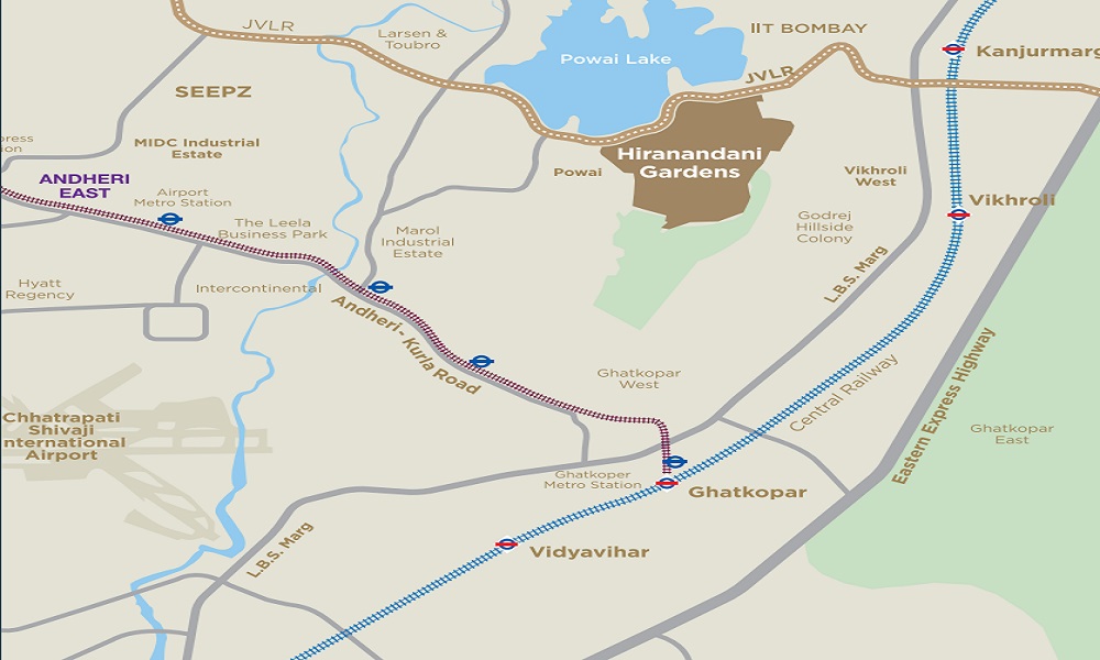 Hiranandani Gardens Location Map Image