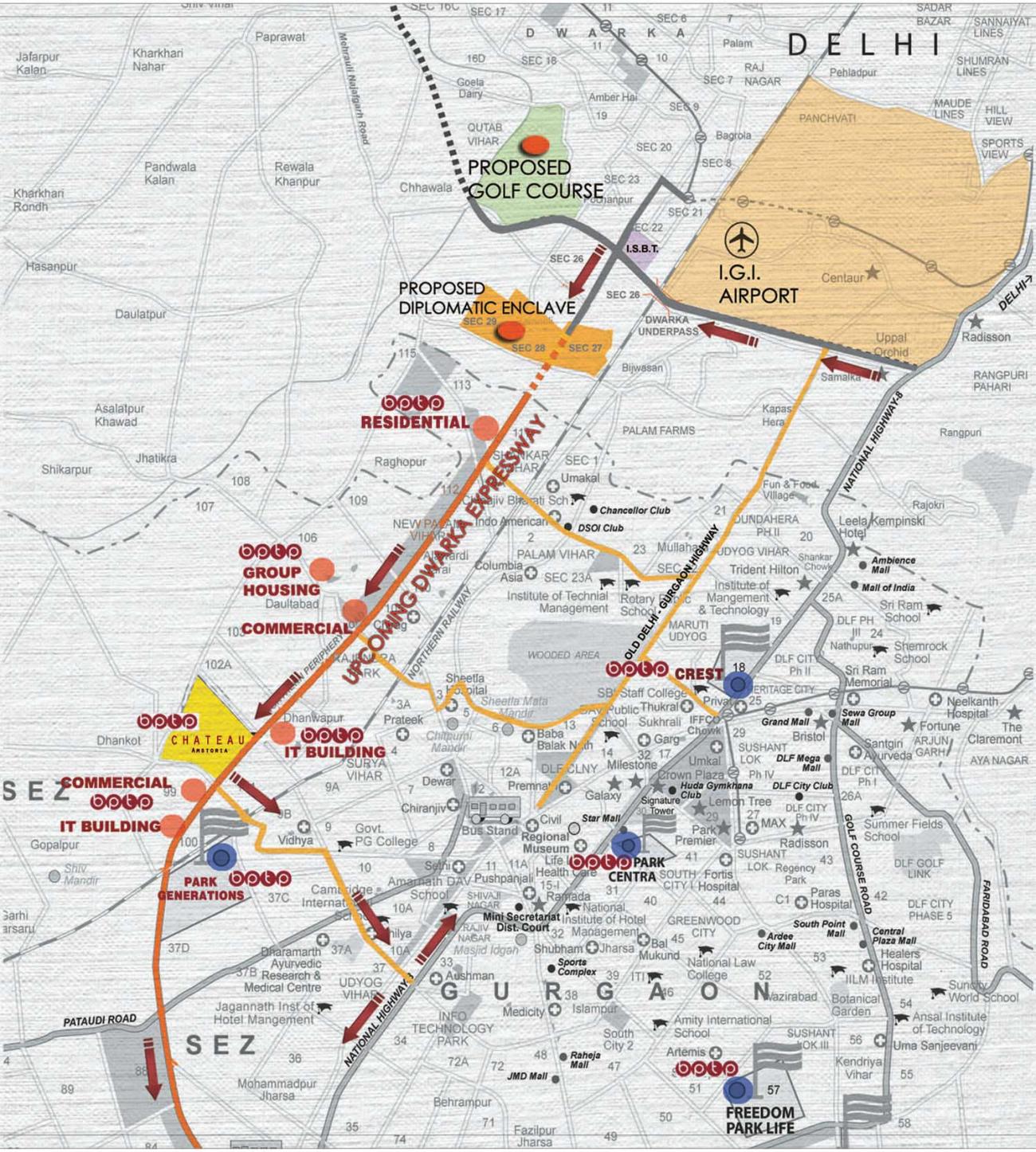 BPTP Chateau Location Map Image