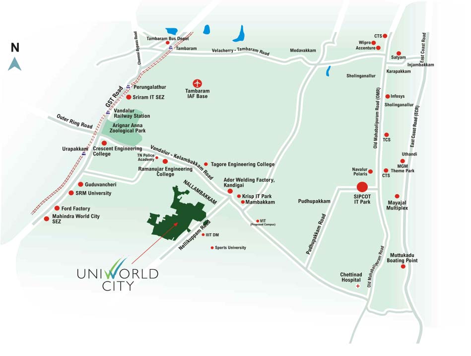 Unitech Gardens Location Map Image