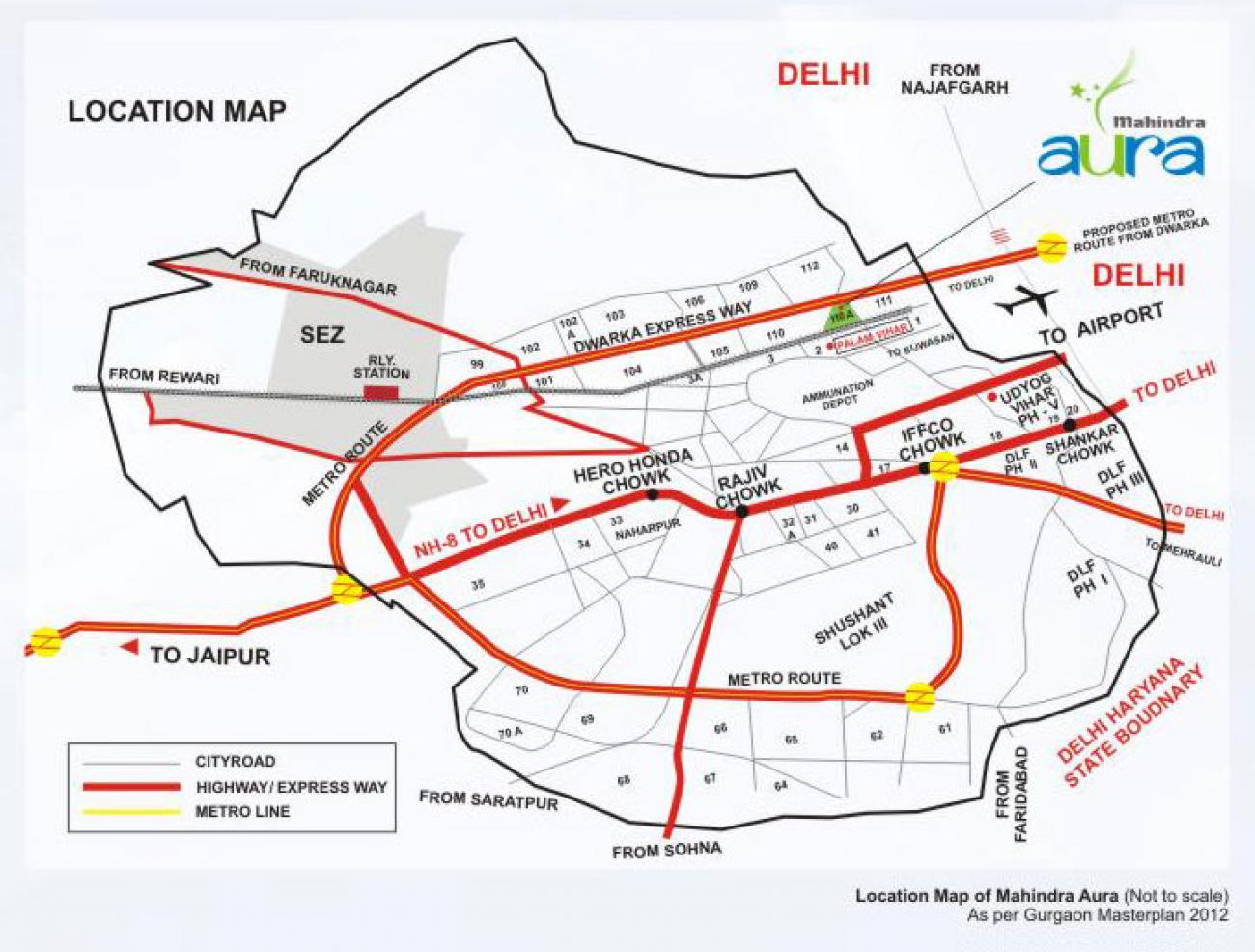 Mahindra Lifespaces Aura Location Map Image
