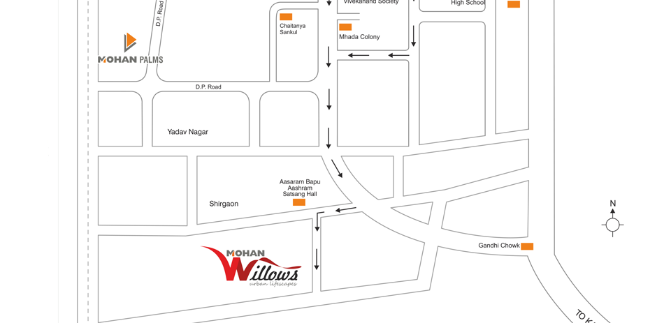 Mohan Willows Location Map Image