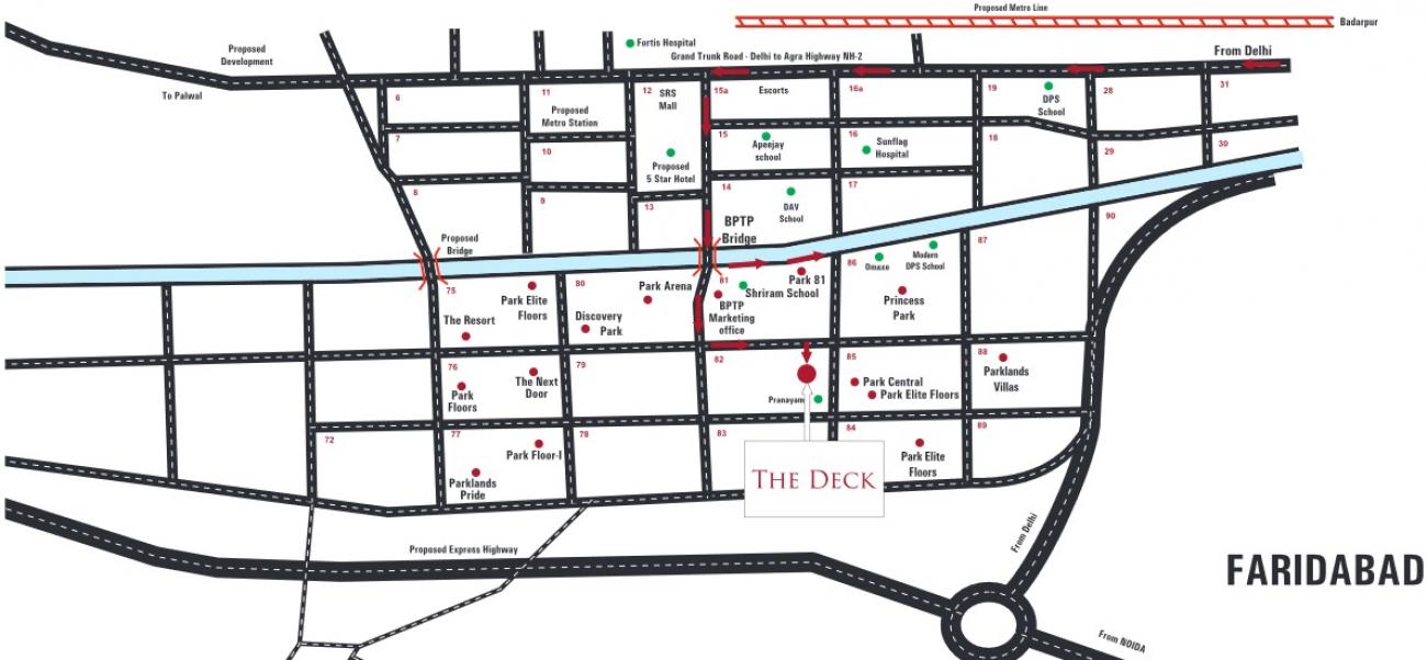 BPTP The Deck Location Map Image