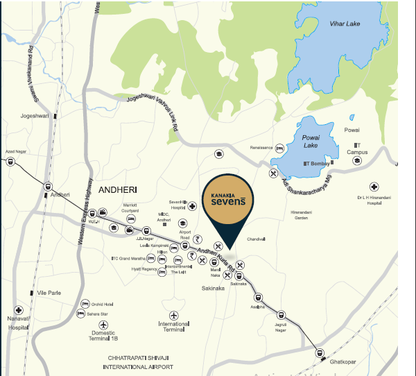 Kanakia Sevens Location Map Image