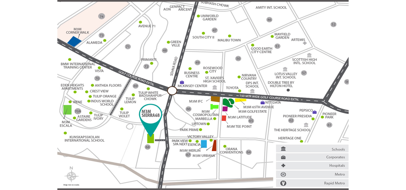 M3M Sierra Location Map Image
