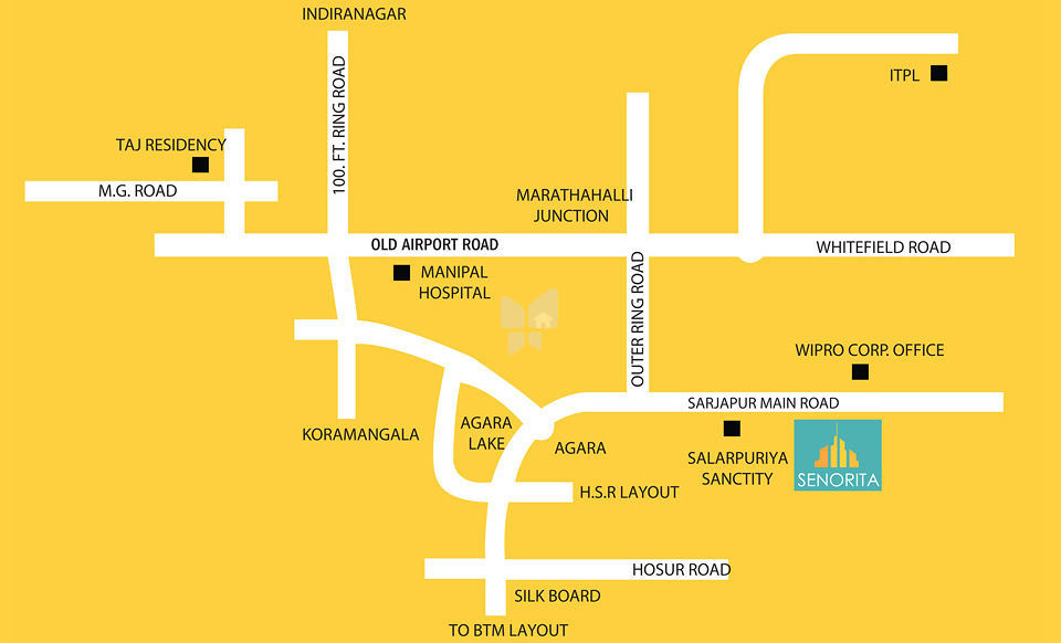 Salarpuria Sattva Salarpuria Senorita Location Map Image