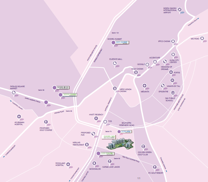 Godrej 101 Location Map Image