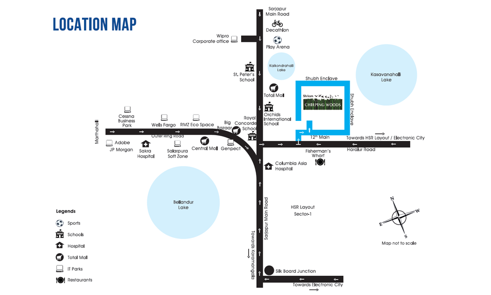 Shriram Chirping Woods Location Map Image