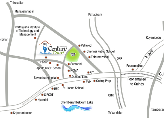 Vijay Raja Century Court Location Map Image