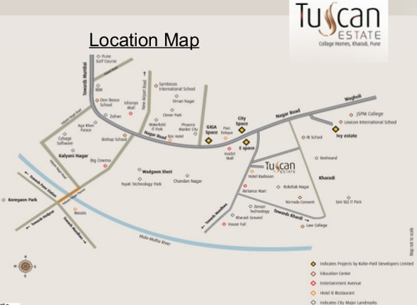 Kolte Patil Tuscan Estate Location Map Image