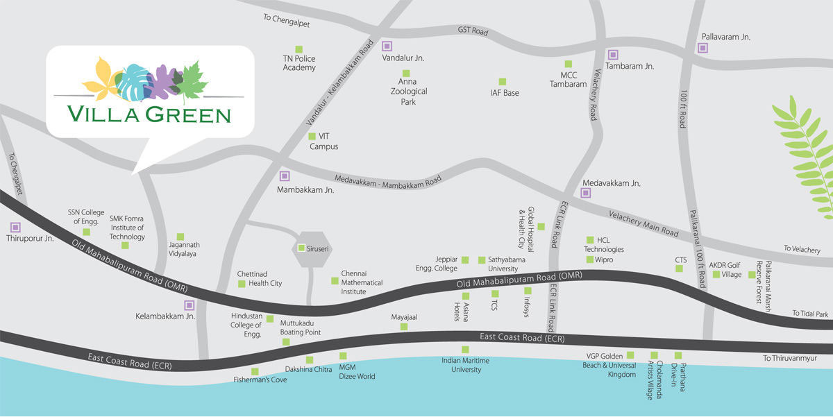 Green Home Villa Green Location Map Image