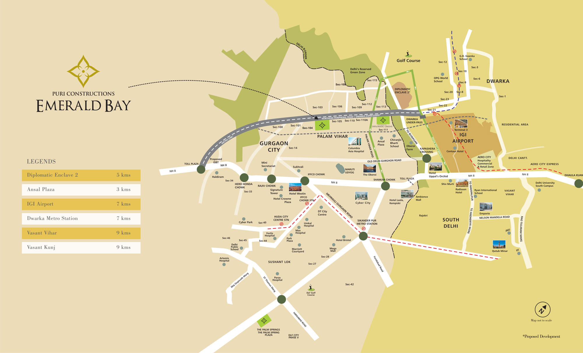 Puri Construction Puri Emerald Bay Location Map Image