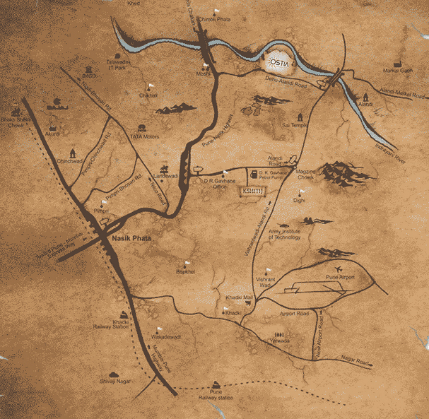 D R Gavhane Destination Ostia Location Map Image