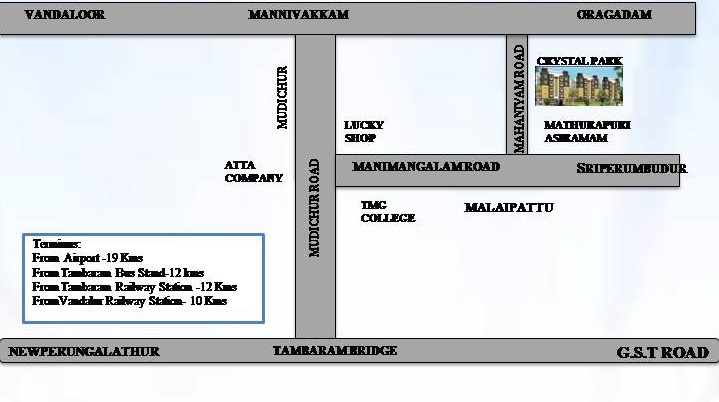 Ashirvaadh Homes Crystal Park Location Map Image