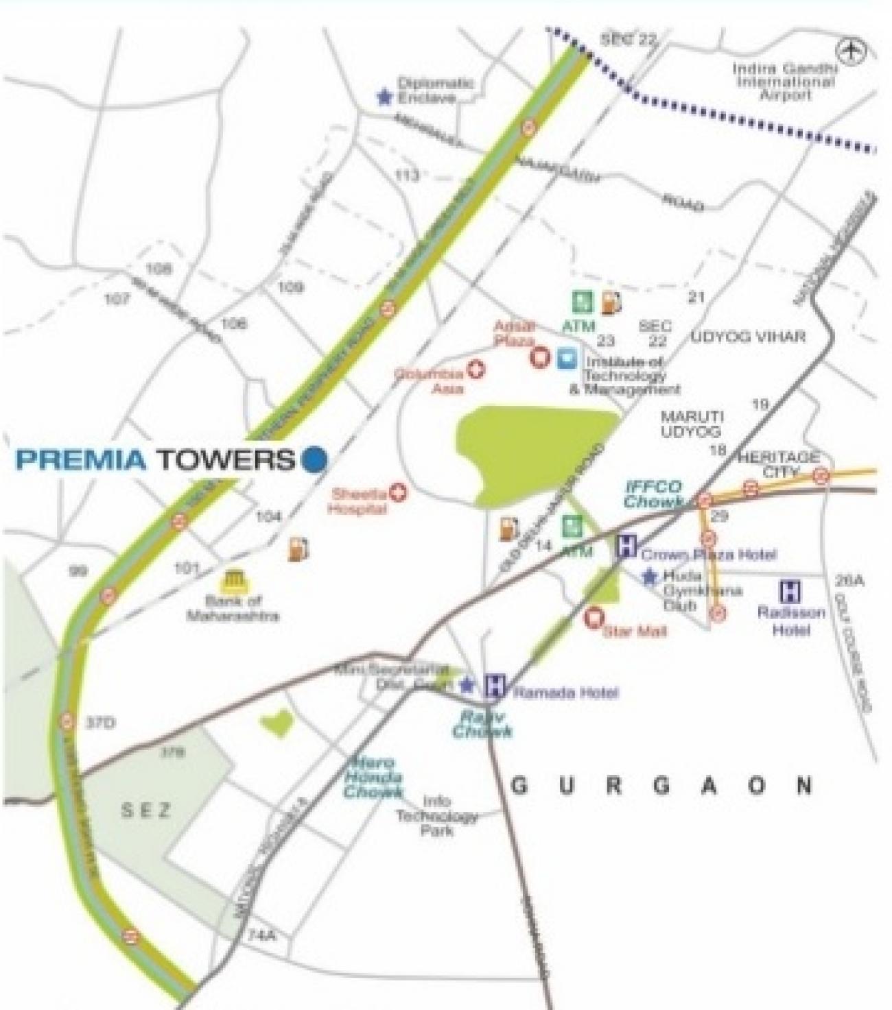 Godrej Premia Towers Location Map Image