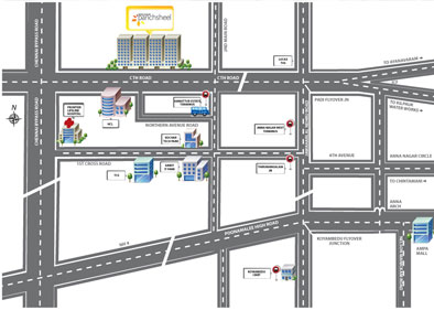 Kochar Panchsheel Location Map Image