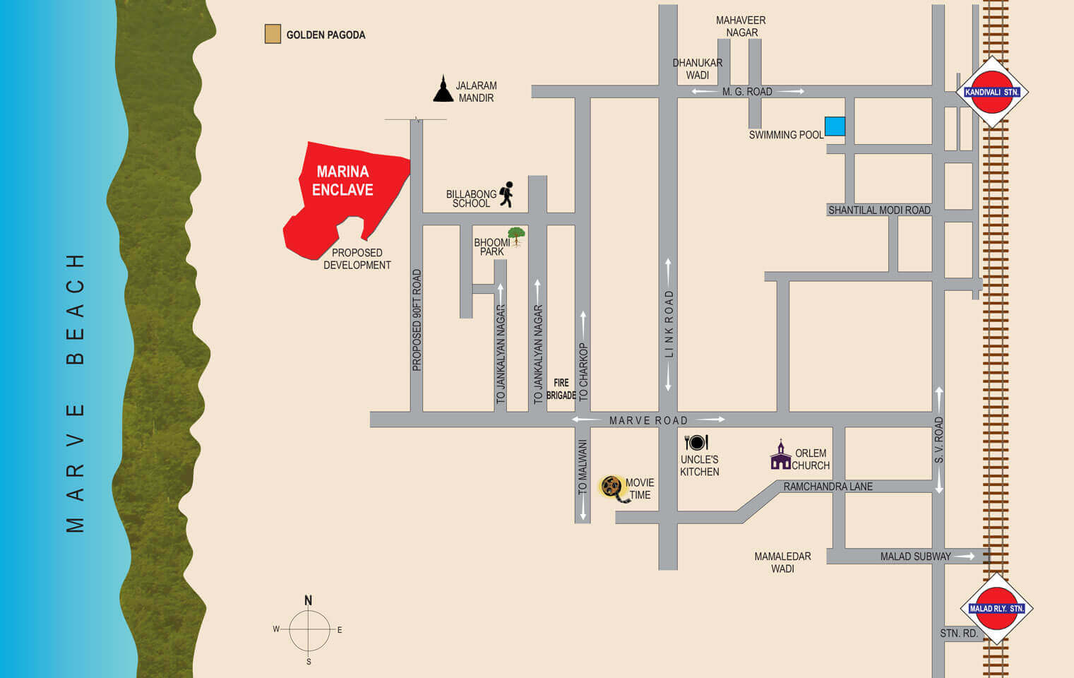 Gurukrupa Marina Enclave Location Map Image