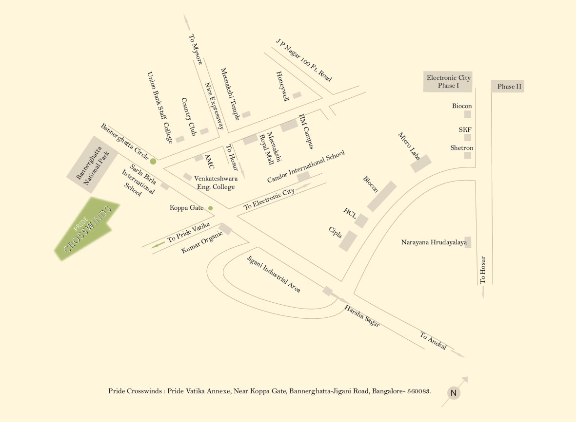 Pride Crosswinds Location Map Image