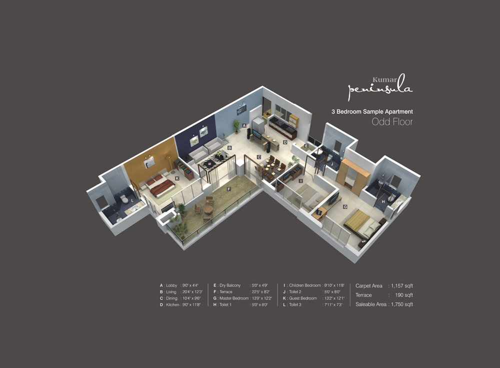 Kumar Peninsula in Baner Pune Price, Floor Plan, Brochure & Reviews.