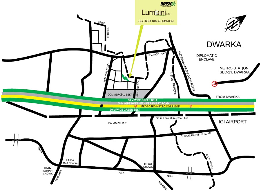 Brisk Lumbini Terrace Homes Location Map Image