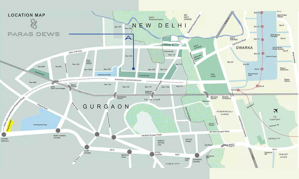 Paras Dews Location Map Image