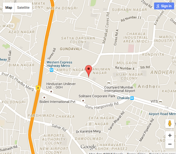 Kanakia Wall Street Location Map Image