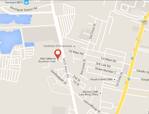 RMZ Millenia Business Park Location Map Image