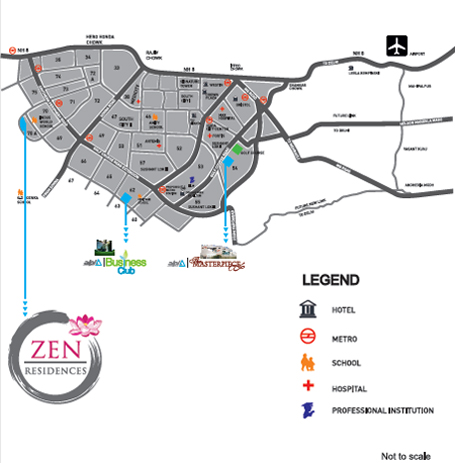 Aipl Zen Residences Location Map Image