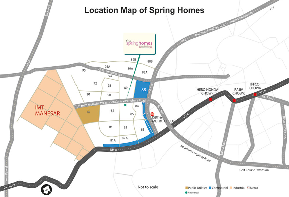 Orris Spring Homes Location Map Image