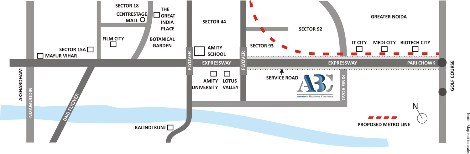 Assotech Business Cresterra Location Map Image