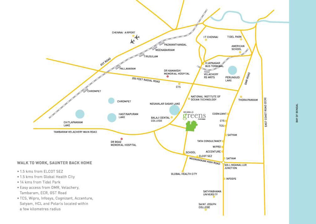 Indiabulls Greens Phase I Location Map Image