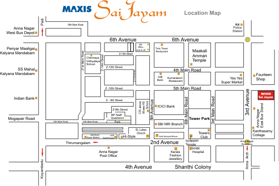 Maxis Sai Jayam Location Map Image