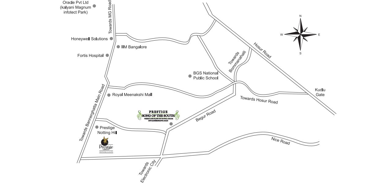 Prestige Song of the South Location Map Image