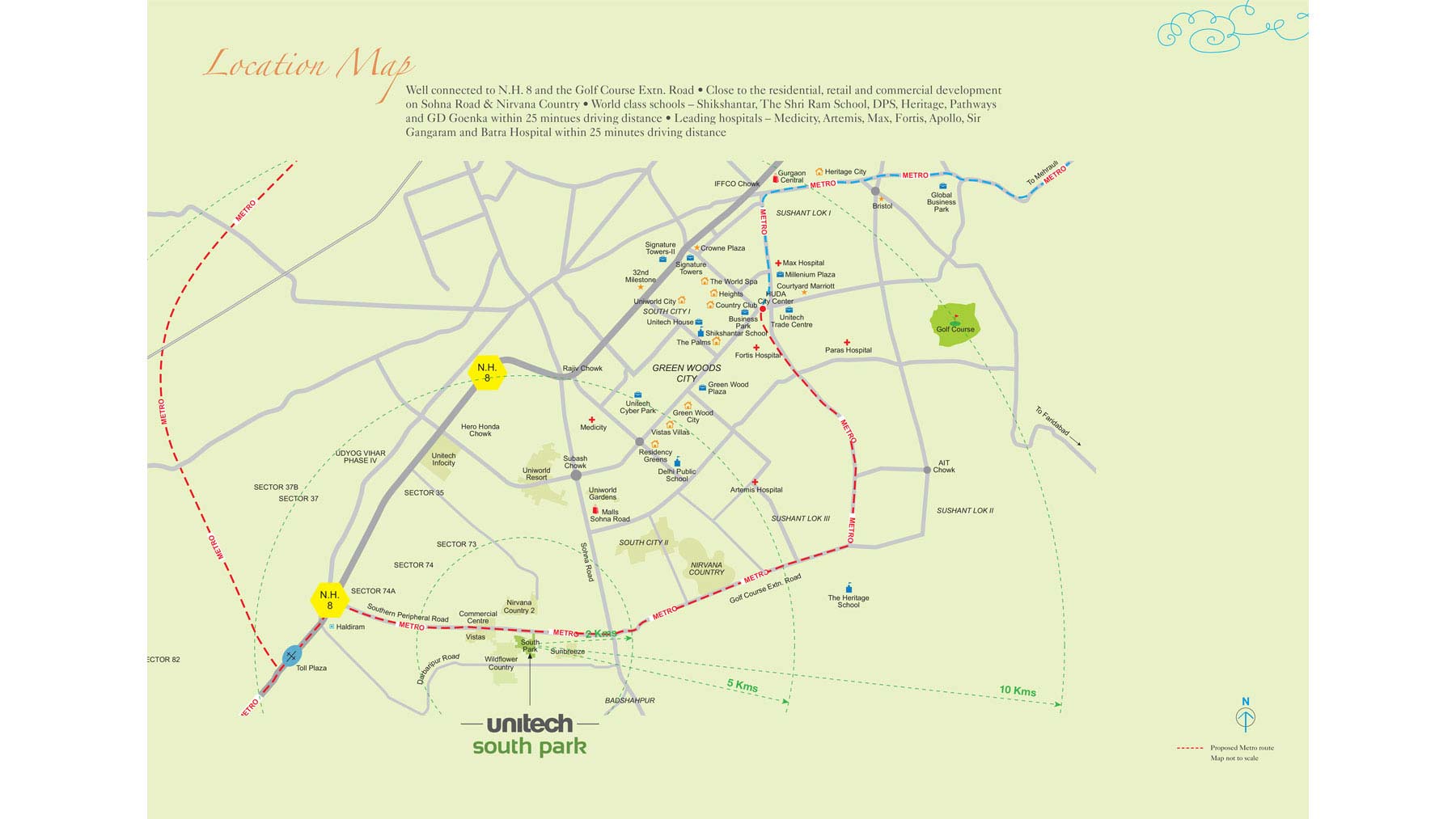 Unitech South Park Location Map Image
