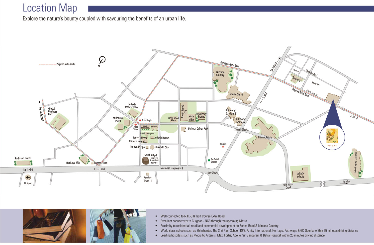 Unitech Vistas Location Map Image