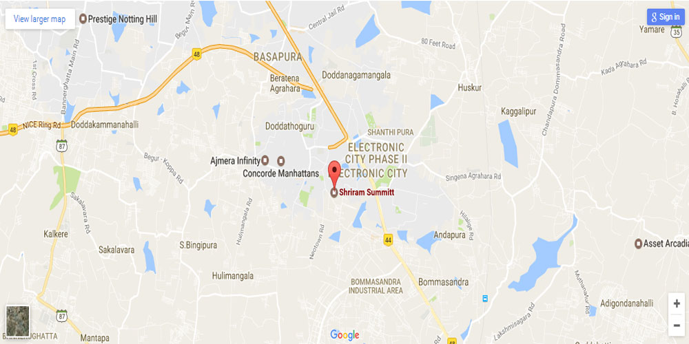 Shriram Summitt Location Map Image
